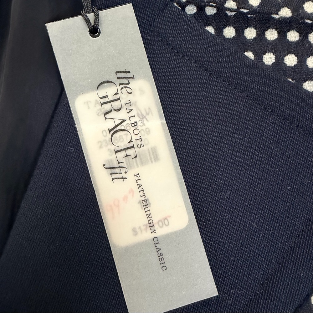 Talbots The Grace Fit Flatteringly Classic $179 Navy Polka Dot Women's Blazer-14 - Picture 5 of 13